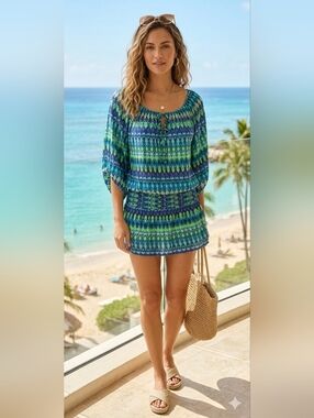 LA BLANCA COVERUP DRESS SIZE MEDIUM